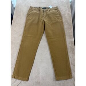 Barbour Trouser Pants Mens Size W38 L32 Regular Fit Cotton Twill Tan Brown EUC